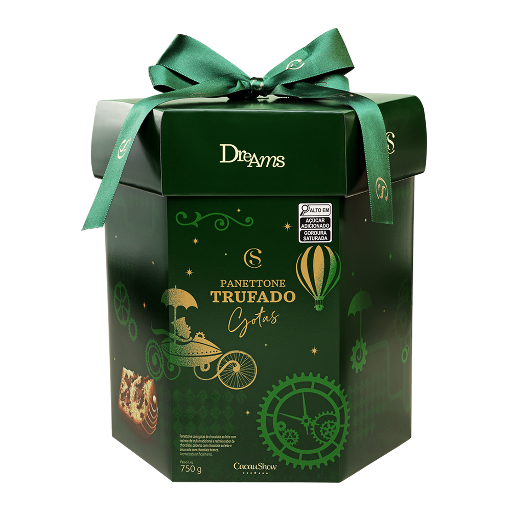 Panetone Dreams Trufado com Gotas ao Leite 750g