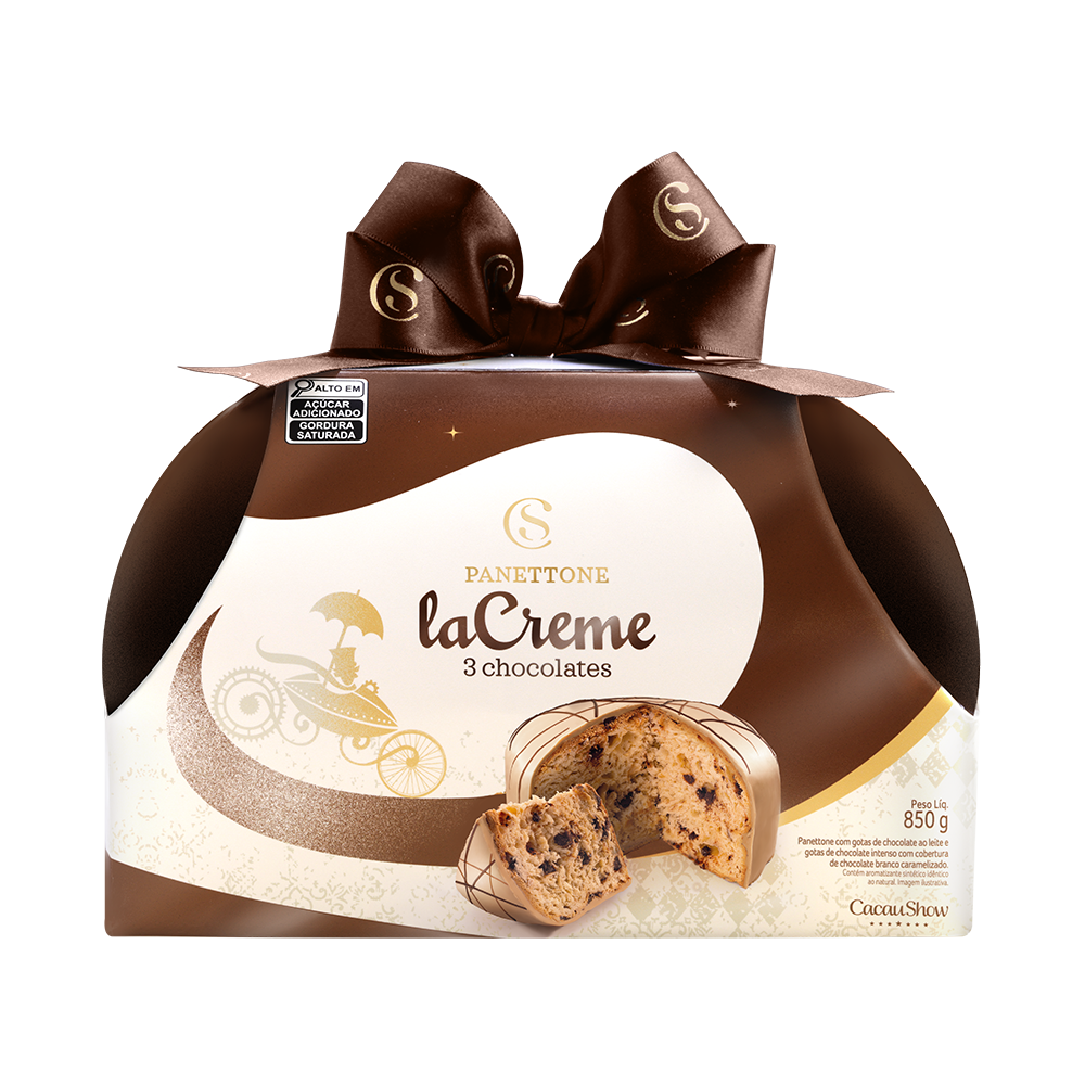 Panetone laCreme 3 Chocolates 850g
